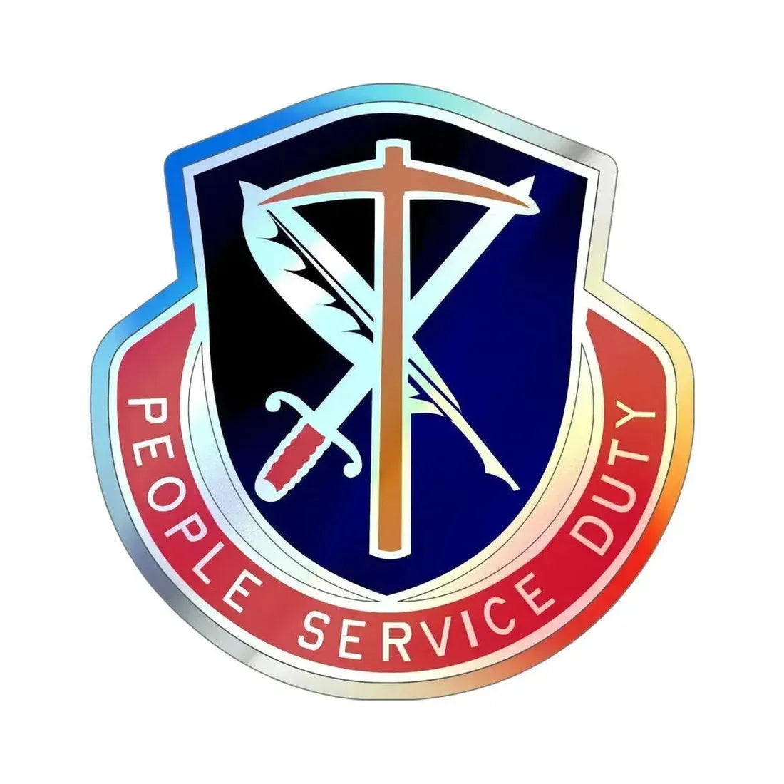49 Personnel Services Battalion (U.S. Army) Holographic STICKER Die-Cut Vinyl Decal 6 Inch Holographic - The Sticker Space