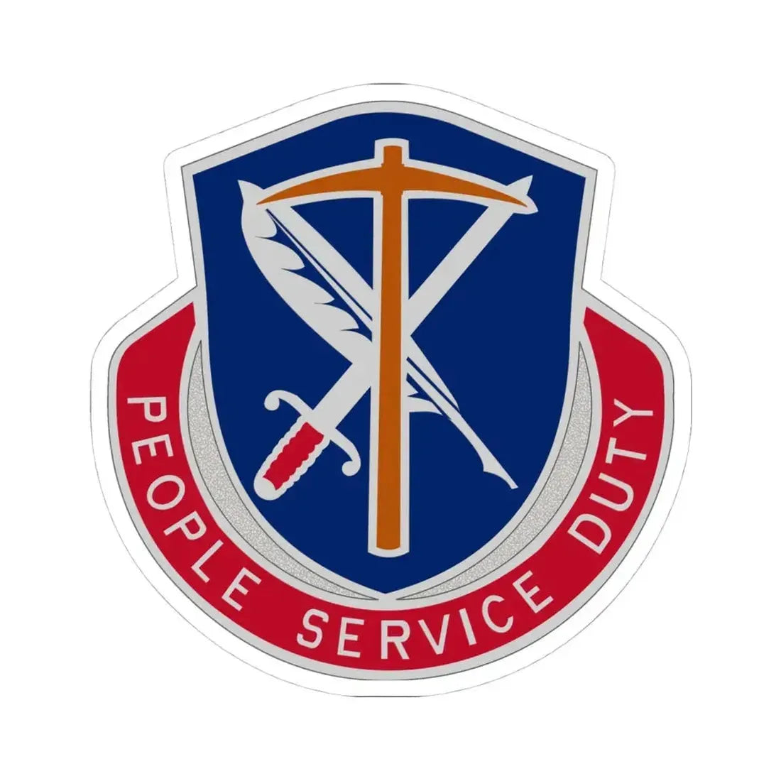 49 Personnel Services Battalion (U.S. Army) STICKER Vinyl Kiss-Cut Decal 4 Inch White - The Sticker Space