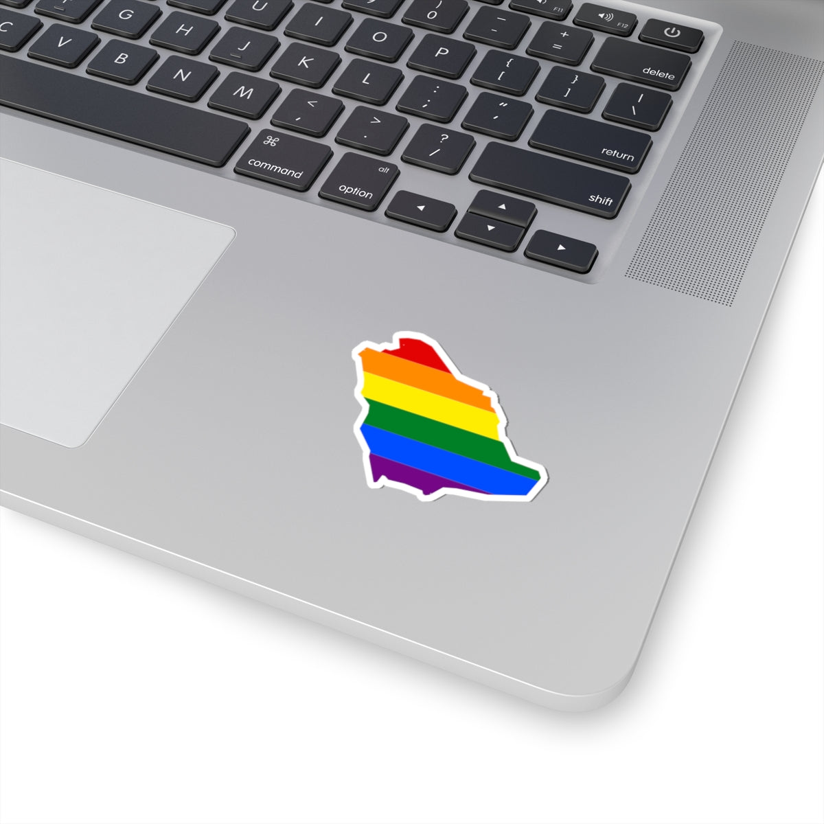 LGBT flag map of Saudi Arabia (Saudi Arabia) STICKER Vinyl Kiss-Cut Decal