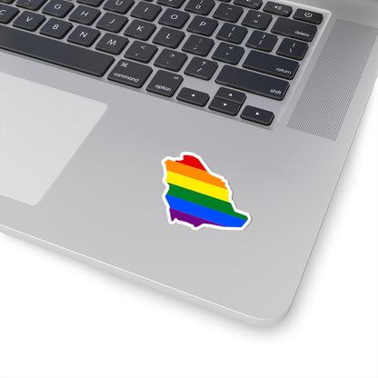 LGBT flag map of Saudi Arabia (Saudi Arabia) STICKER Vinyl Kiss-Cut Decal