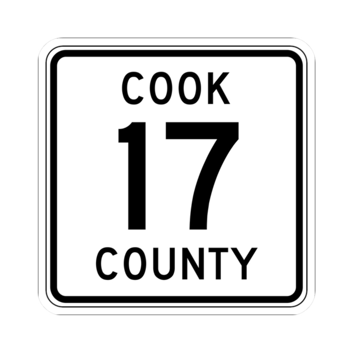 Cook County 17 MN (Minnesota) (Road Sign) STICKER Vinyl Kiss-Cut Decal