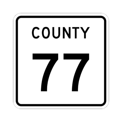 County 77 square (Minnesota) (Road Sign) STICKER Vinyl Kiss-Cut Decal