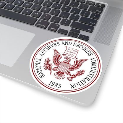 Seal of the United States National Archives and Records Administration - STICKER Vinyl Kiss-Cut Decal