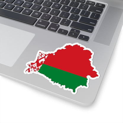 Belarus-Flagmap (Belarus) STICKER Vinyl Kiss-Cut Decal