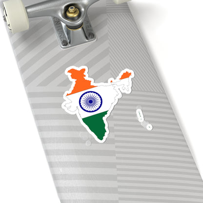 India Map And Flag Combined By Devilal (India) STICKER Vinyl Kiss-Cut Decal
