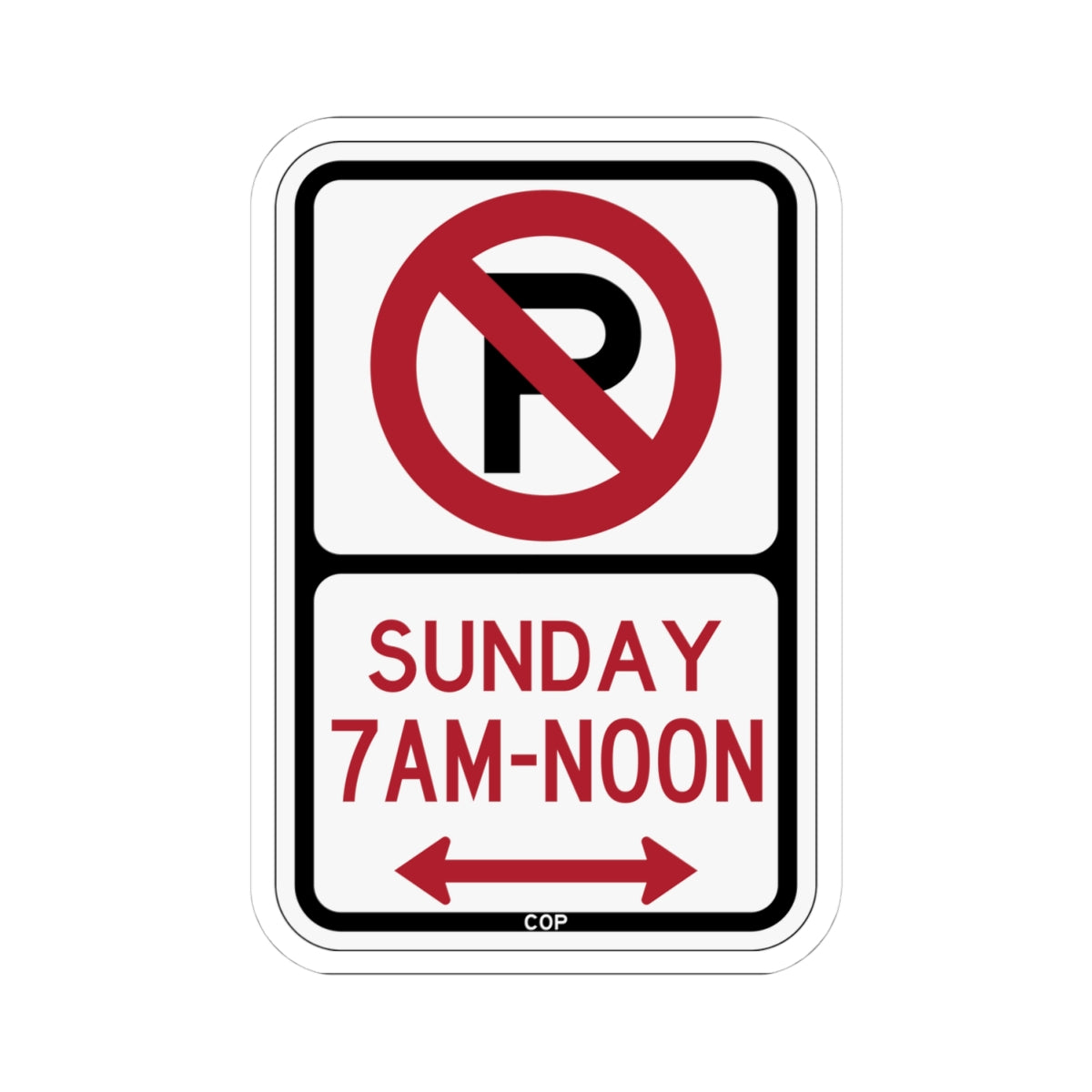 PBOT Road sign P1265D (Oregon) (Road Sign) STICKER Vinyl Kiss-Cut Decal