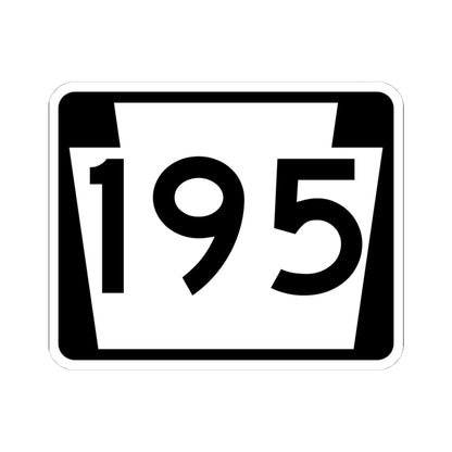 PA-195 (Pennsylvania) (Road Sign) STICKER Vinyl Kiss-Cut Decal