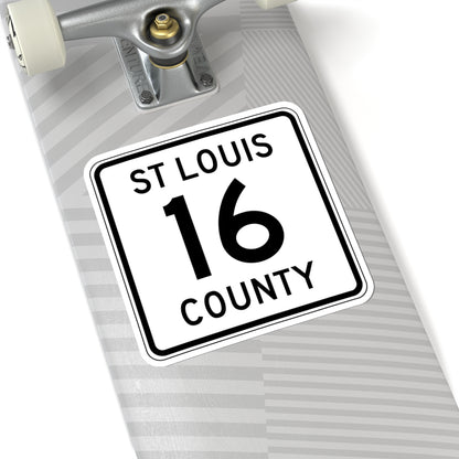 St Louis County Route 16 MN (Minnesota) (Road Sign) STICKER Vinyl Kiss-Cut Decal