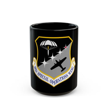492 Special Operations Wing AFSOC (U.S. Air Force) Black Coffee Mug-15oz-The Sticker Space