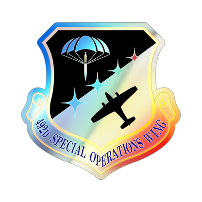 492 Special Operations Wing AFSOC (U.S. Air Force) Holographic STICKER Die-Cut Vinyl Decal-3 Inch-The Sticker Space