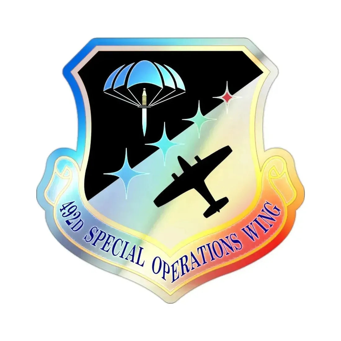 492 Special Operations Wing AFSOC (U.S. Air Force) Holographic STICKER Die-Cut Vinyl Decal - The Sticker Space