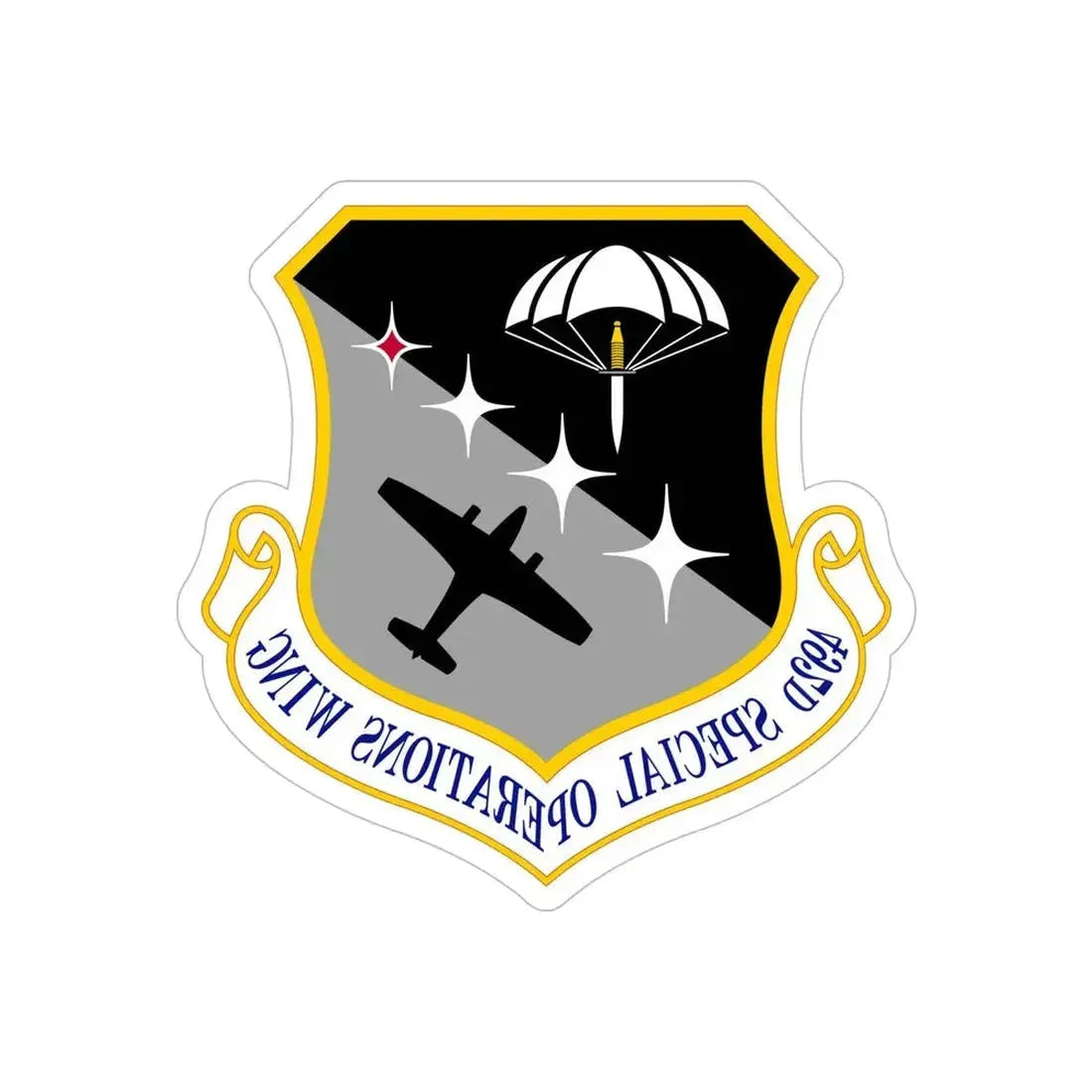 492 Special Operations Wing AFSOC (U.S. Air Force) REVERSE PRINT Transparent Die-Cut STICKER - The Sticker Space