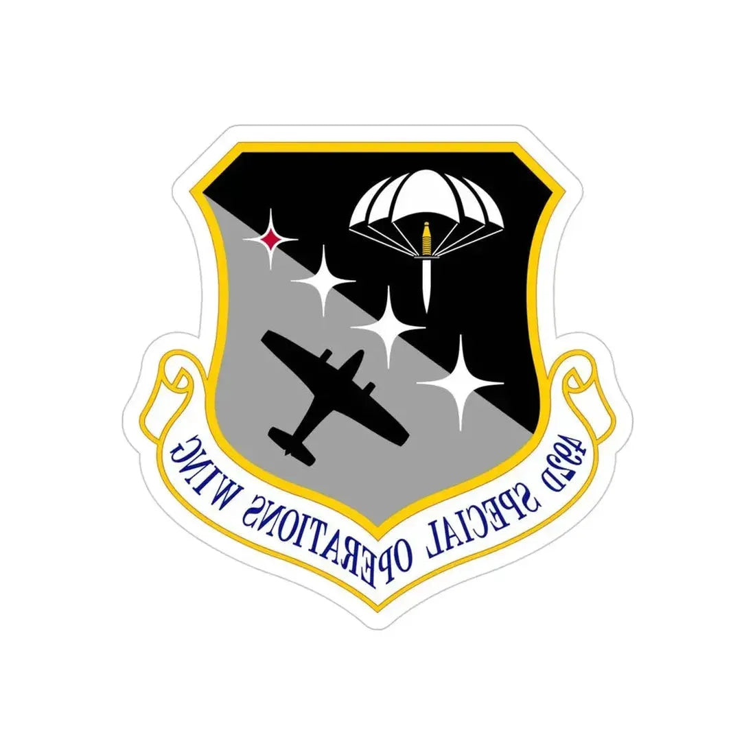 492 Special Operations Wing AFSOC (U.S. Air Force) REVERSE PRINT Transparent Die-Cut STICKER - The Sticker Space