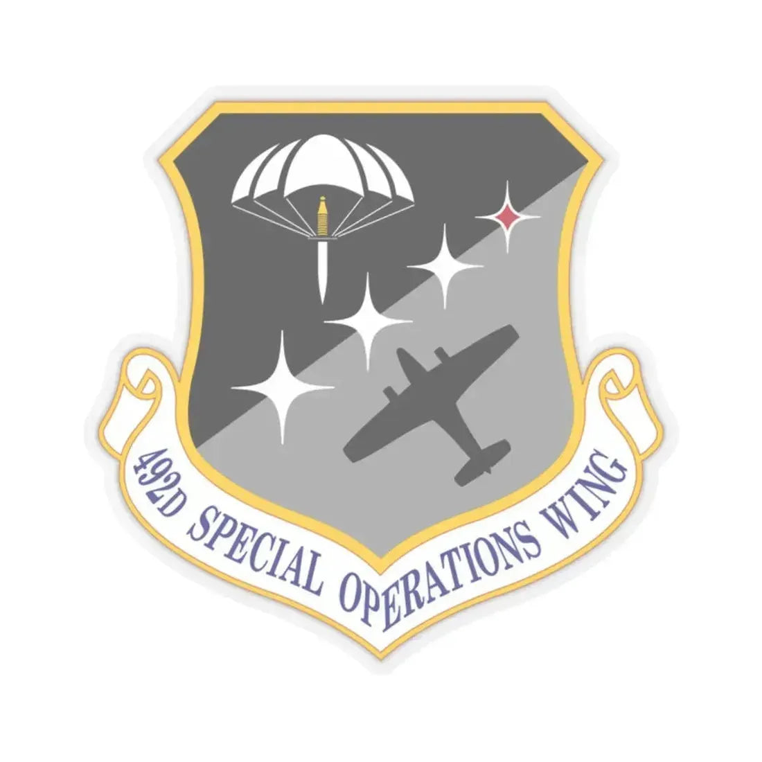 492 Special Operations Wing AFSOC (U.S. Air Force) STICKER Vinyl Kiss-Cut Decal 2 Inch Transparent - The Sticker Space