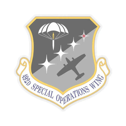 492 Special Operations Wing AFSOC (U.S. Air Force) STICKER Vinyl Kiss-Cut Decal 3 Inch Transparent - The Sticker Space