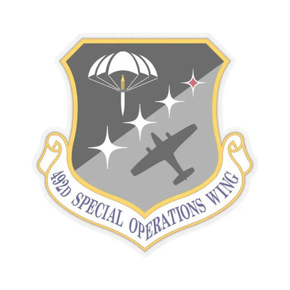 492 Special Operations Wing AFSOC (U.S. Air Force) STICKER Vinyl Kiss-Cut Decal 4 Inch Transparent - The Sticker Space