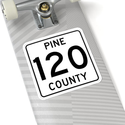 Pine County Route 120 MN (Minnesota) (Road Sign) STICKER Vinyl Kiss-Cut Decal