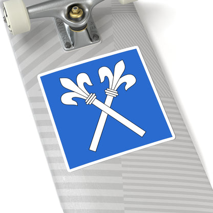 CHE Fluntern ZH Flag (Switzerland) STICKER Vinyl Kiss-Cut Decal