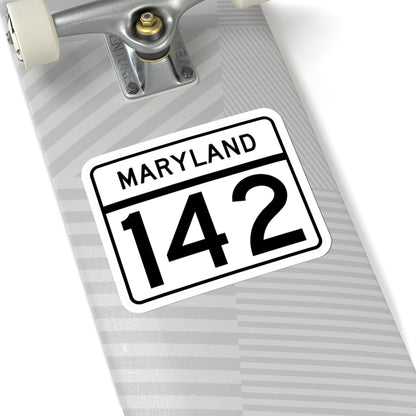 MD Route 142 (Maryland) (Road Sign) STICKER Vinyl Kiss-Cut Decal
