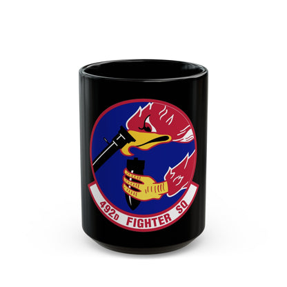 492d Fighter Squadron (U.S. Air Force) Black Coffee Mug-15oz-The Sticker Space