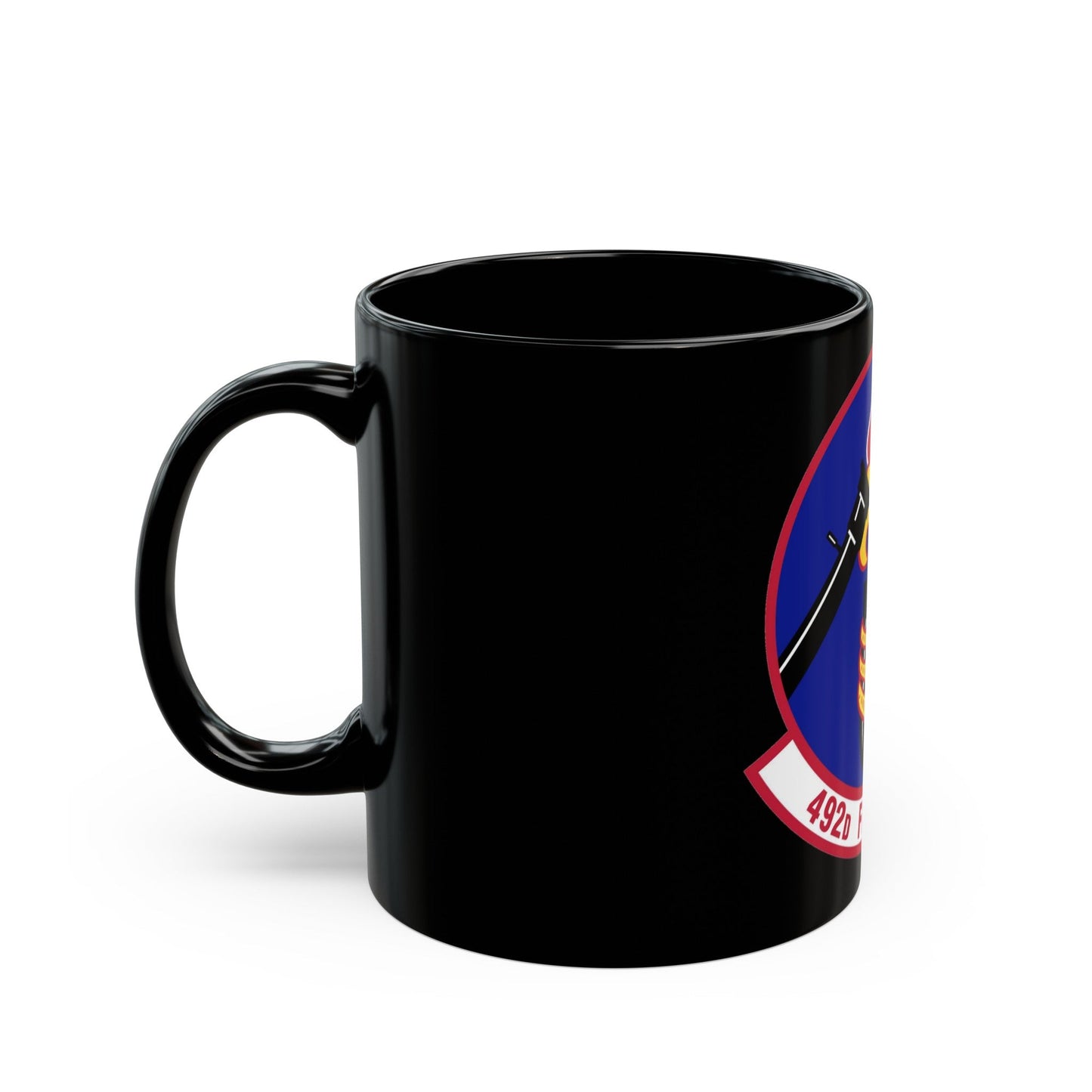 492d Fighter Squadron (U.S. Air Force) Black Coffee Mug-The Sticker Space