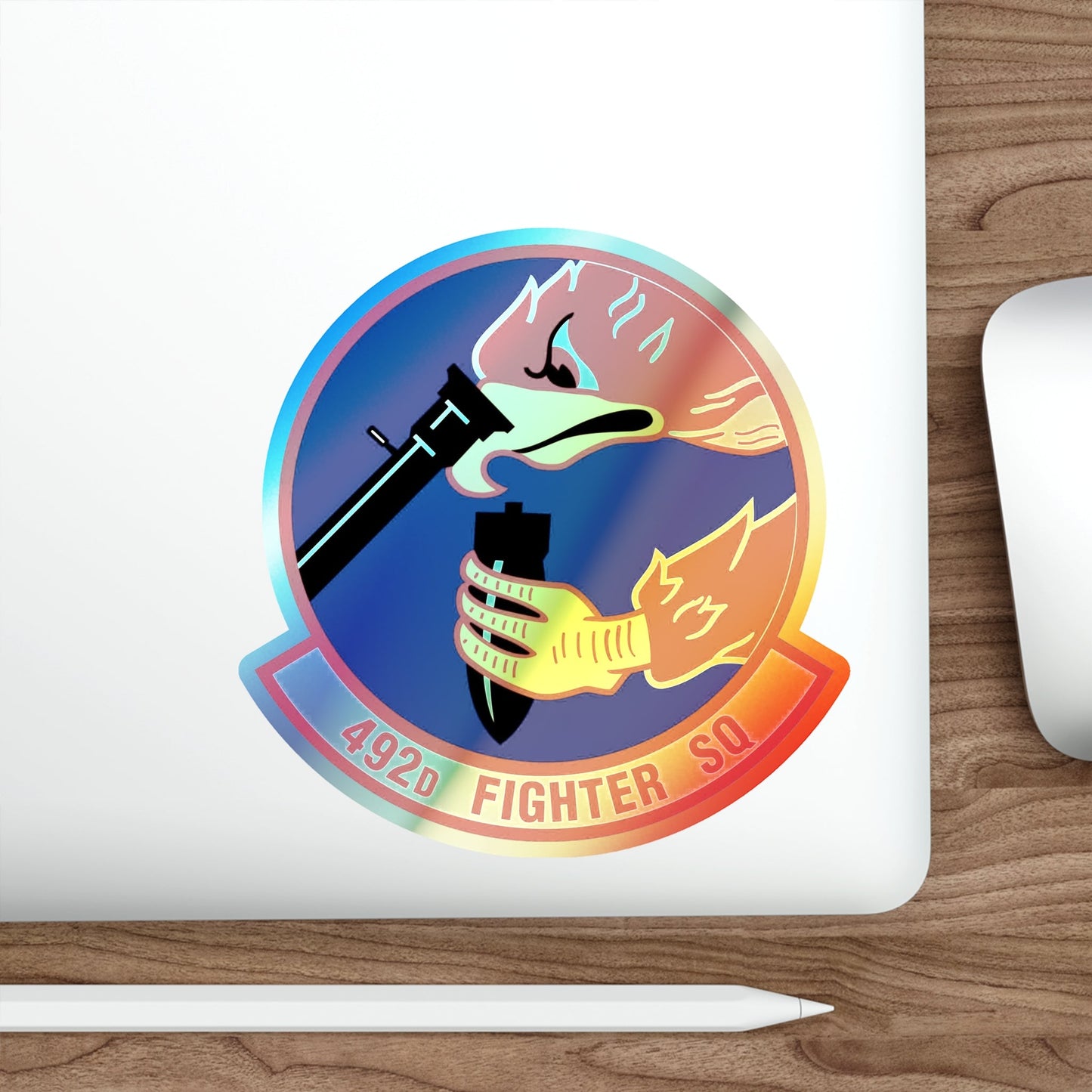 492d Fighter Squadron (U.S. Air Force) Holographic STICKER Die-Cut Vinyl Decal-The Sticker Space