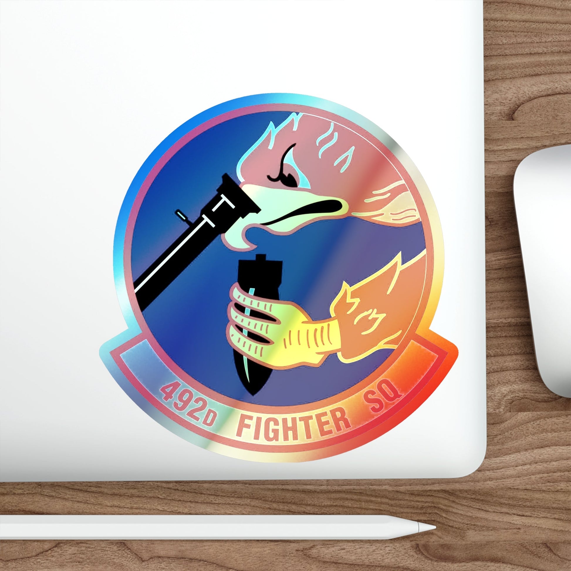 492d Fighter Squadron (U.S. Air Force) Holographic STICKER Die-Cut Vinyl Decal-The Sticker Space