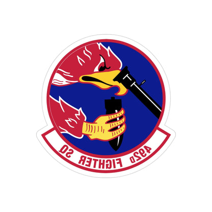 492d Fighter Squadron (U.S. Air Force) REVERSE PRINT Transparent STICKER-3" × 3"-The Sticker Space