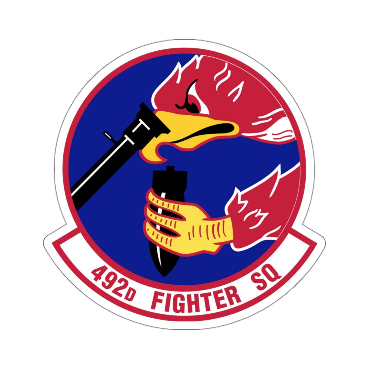 492d Fighter Squadron (U.S. Air Force) STICKER Vinyl Die-Cut Decal-White-The Sticker Space