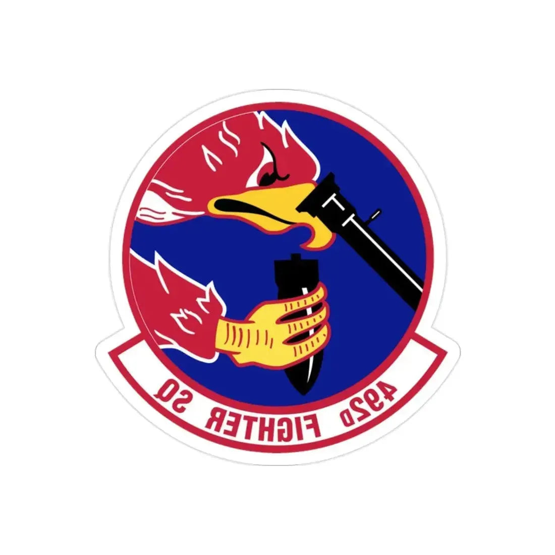 492d Fighter Squadron (U.S. Air Force) REVERSE PRINT Transparent Die-Cut STICKER - The Sticker Space