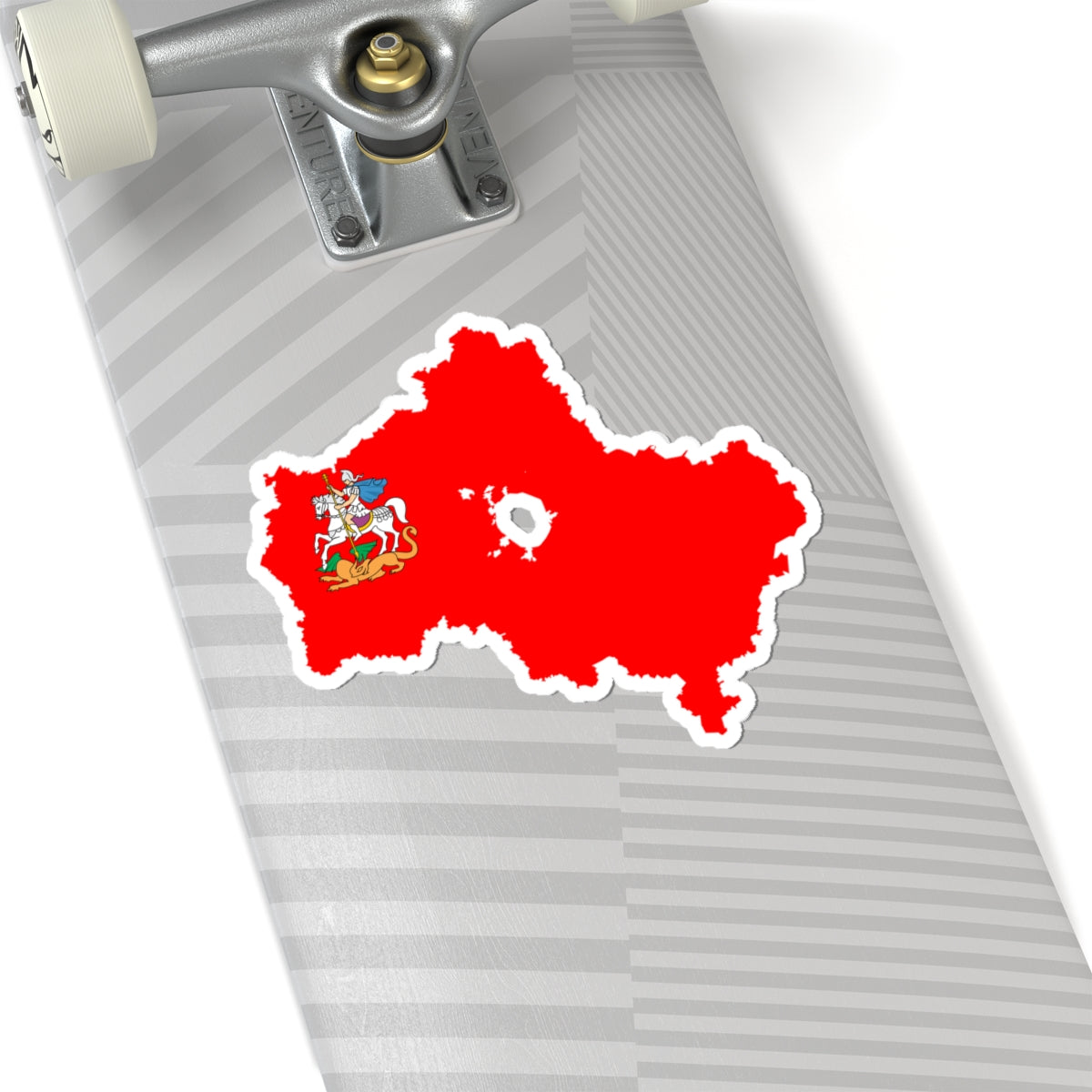 Flag-map of Moscow Oblast 1997-2011 (Russia) STICKER Vinyl Kiss-Cut Decal