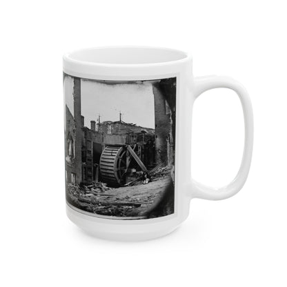 Richmond, Va. Ruins Of Paper Mill With Water-Wheel; Another View (U.S. Civil War) White Coffee Mug