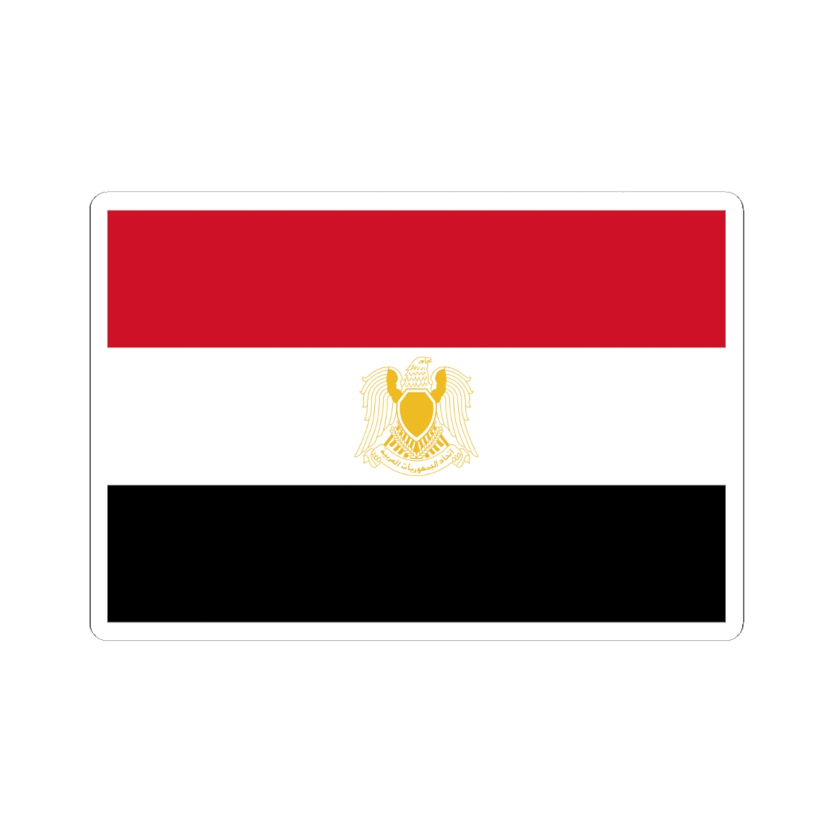 Flag of Syria 1972-1980 (Syria) STICKER Vinyl Kiss-Cut Decal
