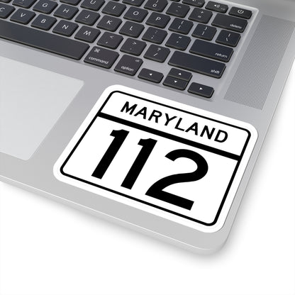 MD Route 112 (Maryland) (Road Sign) STICKER Vinyl Kiss-Cut Decal