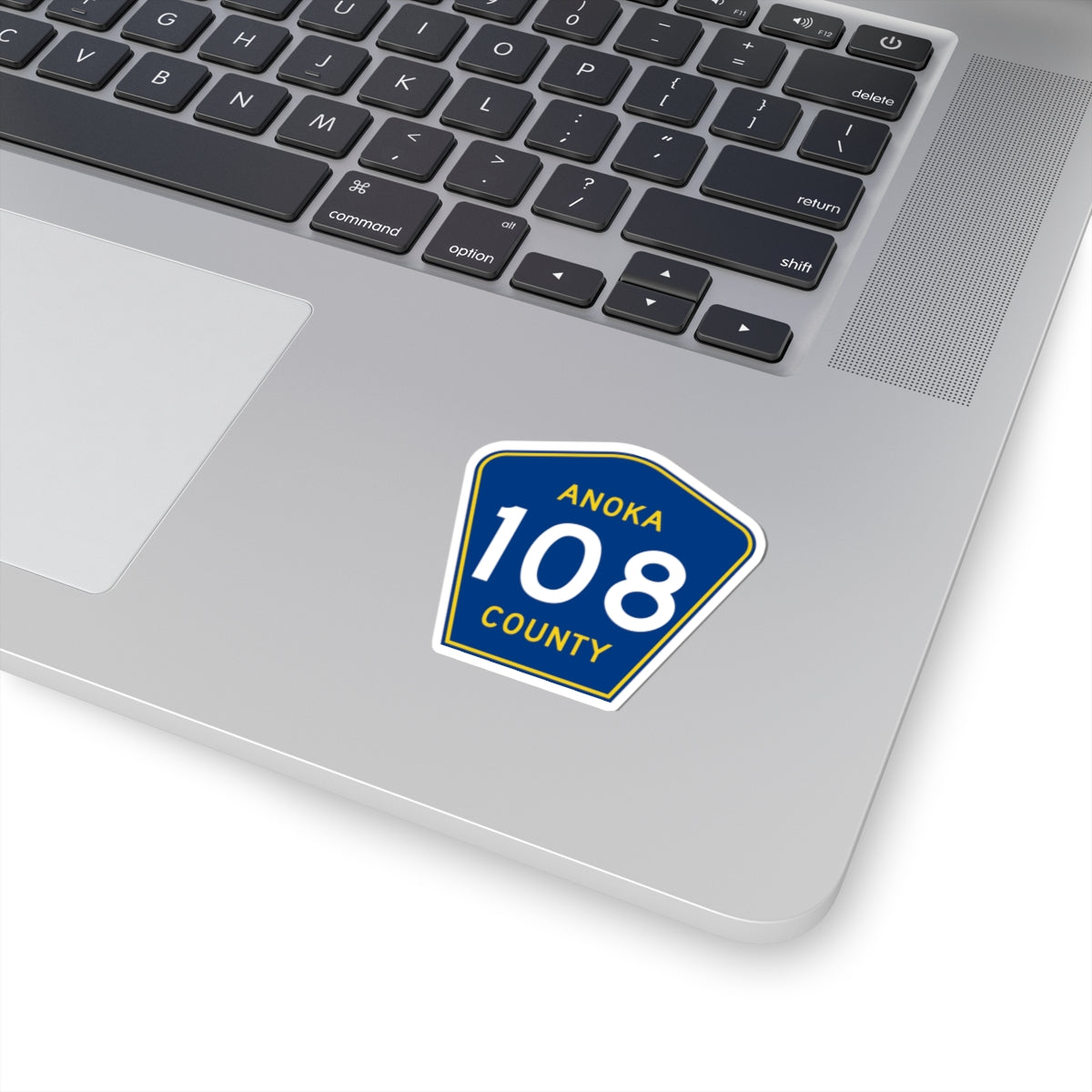 Anoka County 108 (Minnesota) (Road Sign) STICKER Vinyl Kiss-Cut Decal