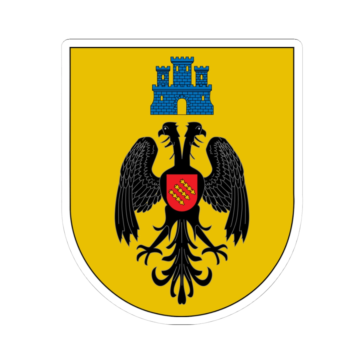 Antic escut municipal de Salàs de Pallars (Spain) (Coat of Arms) STICKER Vinyl Kiss-Cut Decal