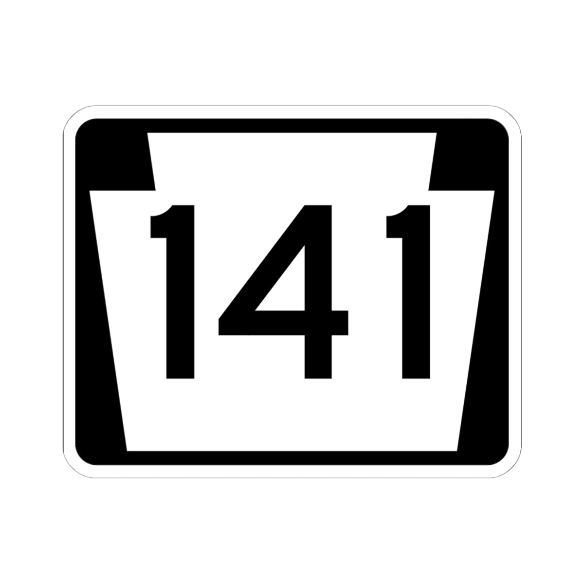 PA-141 (Pennsylvania) (Road Sign) STICKER Vinyl Kiss-Cut Decal