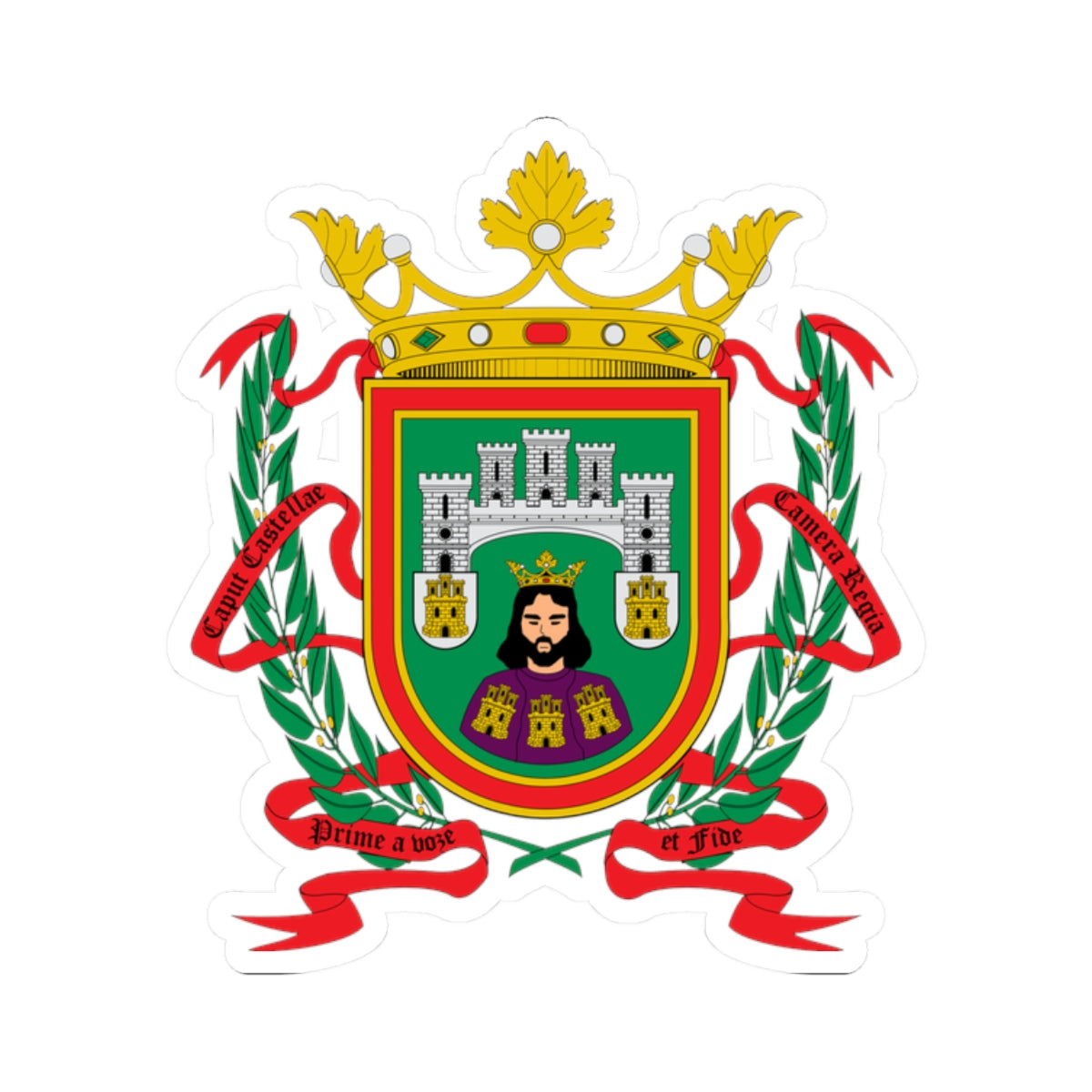 Escudo de Burgos (Spain) (Coat of Arms) STICKER Vinyl Kiss-Cut Decal