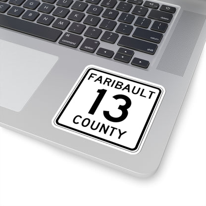 Faribault County Route 13 MN (Minnesota) (Road Sign) STICKER Vinyl Kiss-Cut Decal