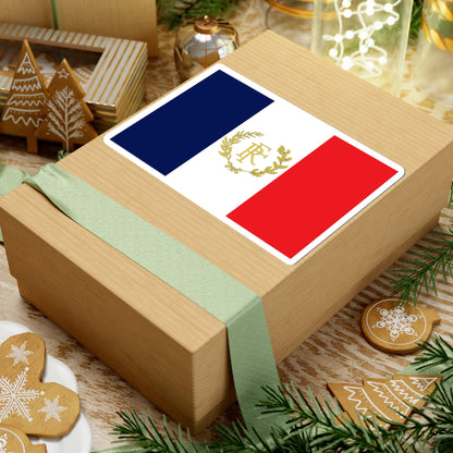 Flag of France with RF (France) STICKER Vinyl Kiss-Cut Decal