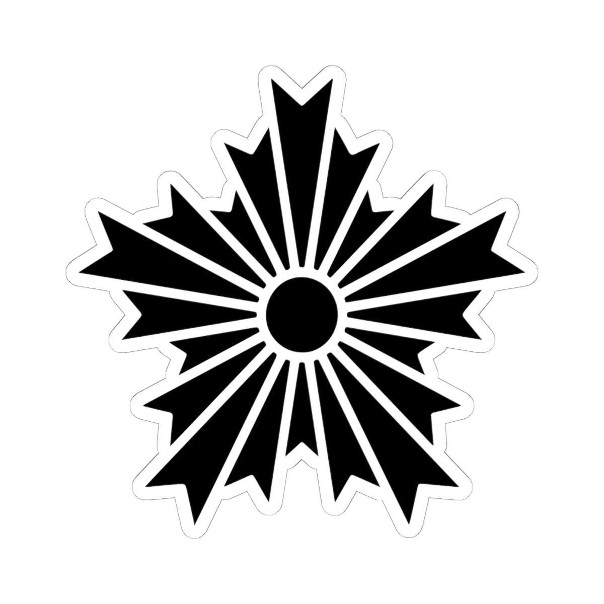 Asahikage No background and Black color drawing (Japan) (Coat of Arms) STICKER Vinyl Kiss-Cut Decal