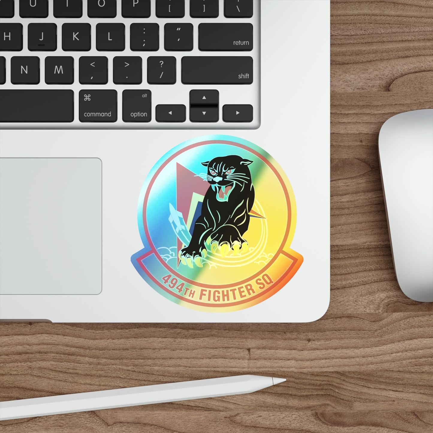 494th Fighter Squadron (U.S. Air Force) Holographic STICKER Die-Cut Vinyl Decal-The Sticker Space