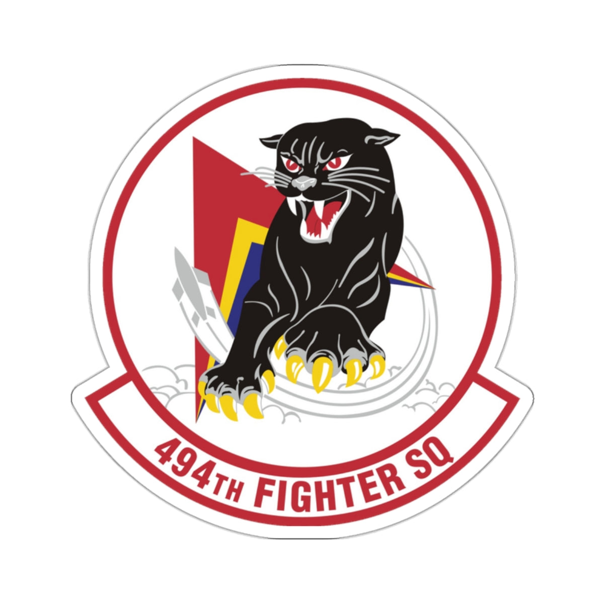 494th Fighter Squadron (U.S. Air Force) STICKER Vinyl Die-Cut Decal-White-The Sticker Space