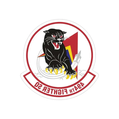 494th Fighter Squadron (U.S. Air Force) REVERSE PRINT Transparent Die-Cut STICKER 4 Inch Die-Cut Transparent - The Sticker Space