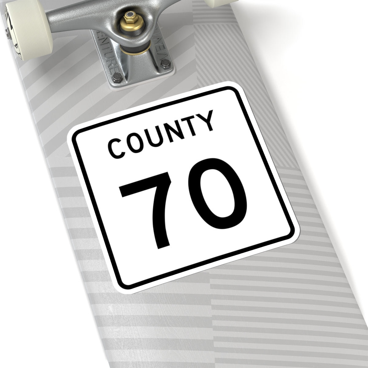 County 70 square (Minnesota) (Road Sign) STICKER Vinyl Kiss-Cut Decal