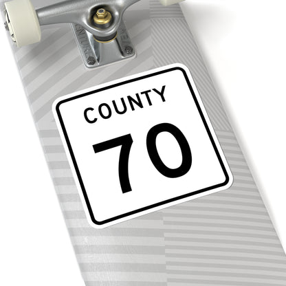 County 70 square (Minnesota) (Road Sign) STICKER Vinyl Kiss-Cut Decal
