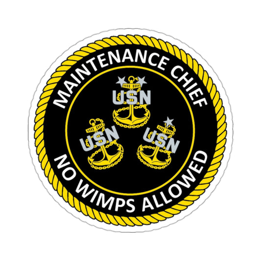 Maintenance Chief (U.S. Navy) STICKER Vinyl Kiss-Cut Decal