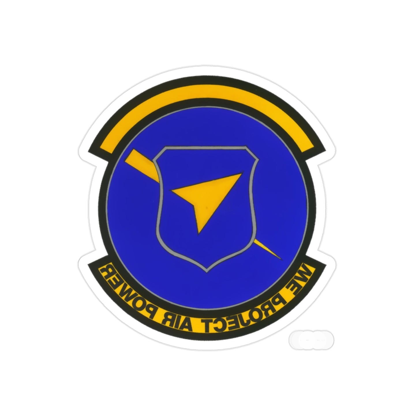 496 Air Base Sq USAFE (U.S. Air Force) REVERSE PRINT Transparent STICKER-2" × 2"-The Sticker Space