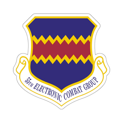 55th Electronic Combat Group (U.S. Air Force) STICKER Vinyl Kiss-Cut Decal-4" × 4"-White-The Sticker Space