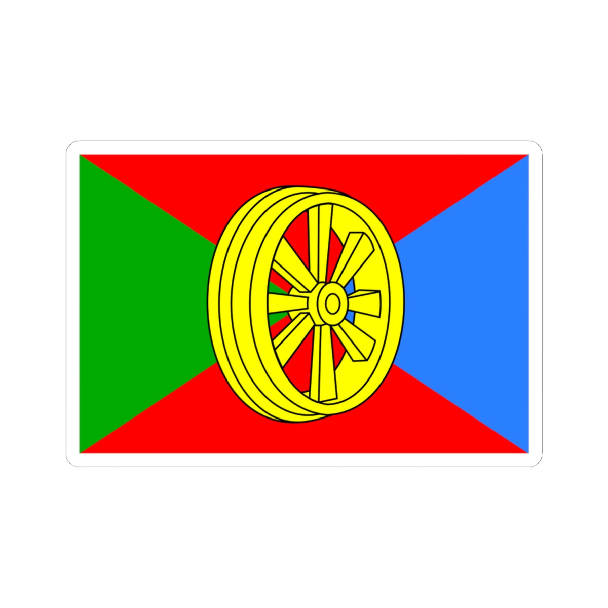 Flag of Gryazi rayon Lipetsk oblast (Russia) STICKER Vinyl Kiss-Cut Decal